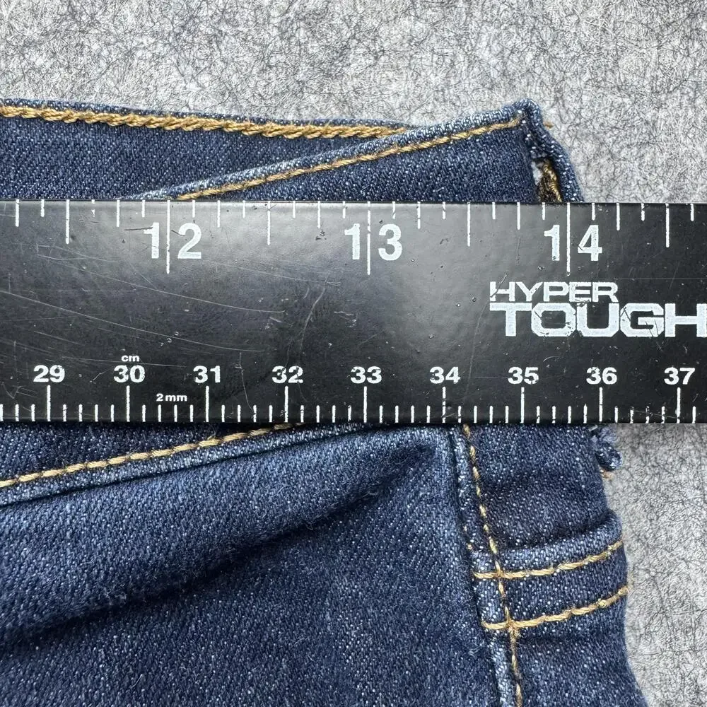 Gap Jeans Youth 16 Blue Stretch Straight Adjustable Waist Dark Wash Denim